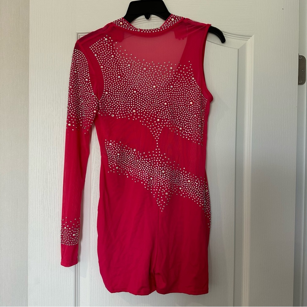 Boutique Pink Bedazzled Glitter Romper